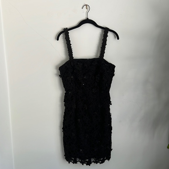 Black Mini Dress by Pankaj & Nidhi - Picture 2 of 3